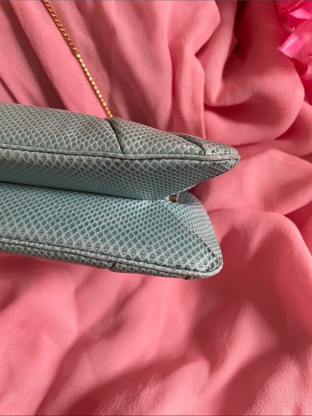 Judith Leiber seafoam chic